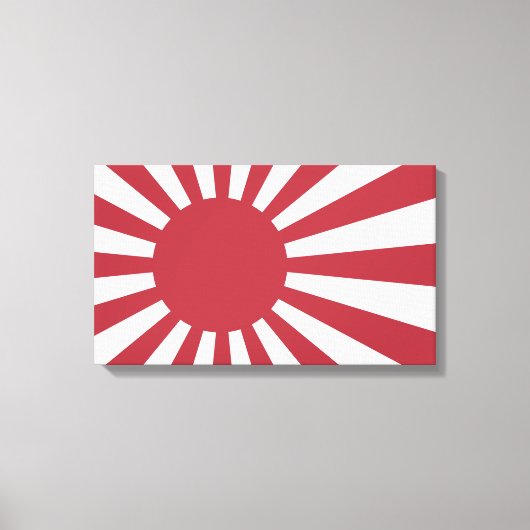 Japan Imperial Rising Sun vlag, Edo aan WW2 Canvas Afdruk (Voorkant)