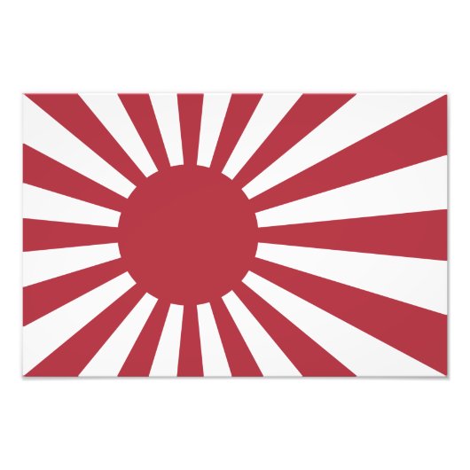 Japan Imperial Rising Sun vlag, Edo aan WW2 Foto Afdruk (Voorkant)