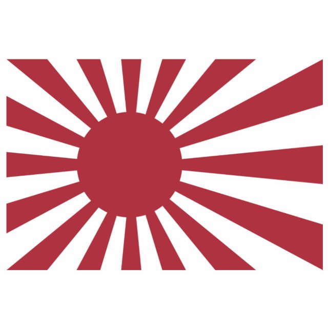 Japan Imperial Rising Sun vlag, Edo aan WW2 Fotobeeldje Magneet (Voorkant)