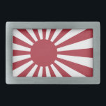 Japan Imperial Rising Sun vlag, Edo aan WW2 Gesp<br><div class="desc">De vlag van de Zon van de Rising is een Japanse vlag (???, Kyokujitsu-ki) die bestaat uit een rode schijf en zestien rode stralen die uit de schijf voortkomen. Net als de Japanse vlag symboliseert de Rising Sun vlag de zon. De vlag werd oorspronkelijk gebruikt door feodale krijgsheren in Japan...</div>