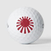 Japan Imperial Rising Sun vlag, Edo aan WW2 Golfballen (Voorkant)