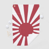 Japan Imperial Rising Sun vlag, Edo aan WW2 Golfhanddoek (Insitu)