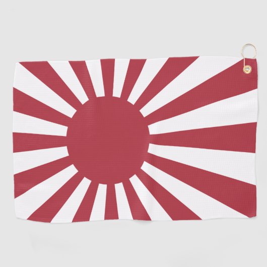 Japan Imperial Rising Sun vlag, Edo aan WW2 Golfhanddoek (Horizontaal)