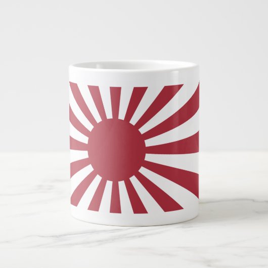 Japan Imperial Rising Sun vlag, Edo aan WW2 Grote Koffiekop (Voorkant)
