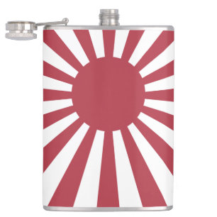 Japan Imperial Rising Sun vlag, Edo aan WW2 Heupfles