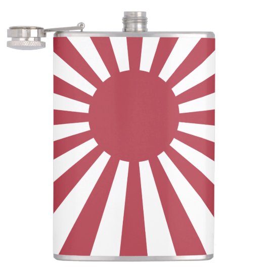 Japan Imperial Rising Sun vlag, Edo aan WW2 Heupfles (Geopend)