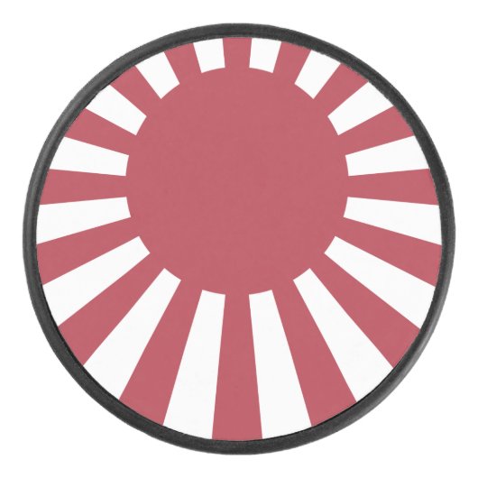 Japan Imperial Rising Sun vlag, Edo aan WW2 Hockey Puck (Voorkant)