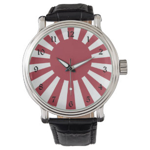 Japan Imperial Rising Sun vlag, Edo aan WW2 Horloge