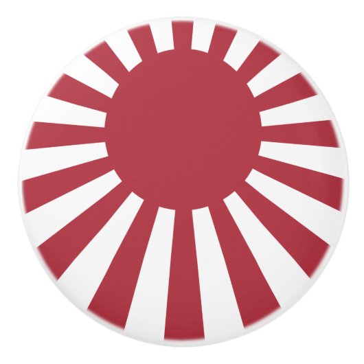 Japan Imperial Rising Sun vlag, Edo aan WW2 Keramische Knop (Voorkant)