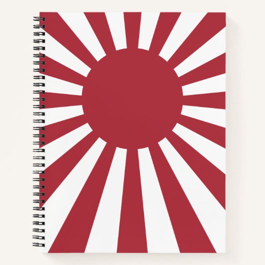 Japan Imperial Rising Sun vlag, Edo aan WW2 Notitieboek (Voorkant)