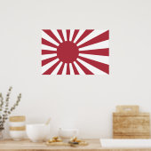 Japan Imperial Rising Sun vlag, Edo aan WW2 Poster (Keuken)