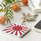 Japan Imperial Rising Sun vlag, Edo aan WW2 Sleutelhanger (Zijkant)