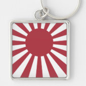 Japan Imperial Rising Sun vlag, Edo aan WW2 Sleutelhanger (Voorkant)
