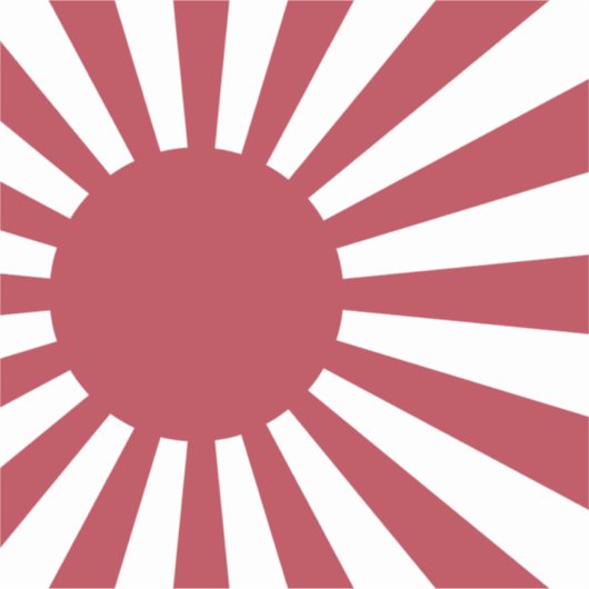 Japan Imperial Rising Sun vlag, Edo aan WW2 Sticker (Voorkant)