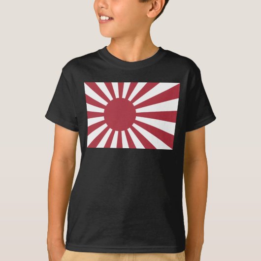 Japan Imperial Rising Sun vlag, Edo aan WW2 T-shirt (Voorkant)