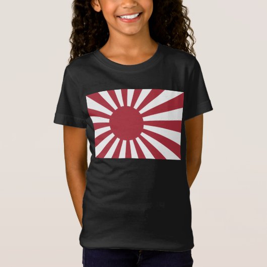 Japan Imperial Rising Sun vlag, Edo aan WW2 T-shirt (Voorkant)