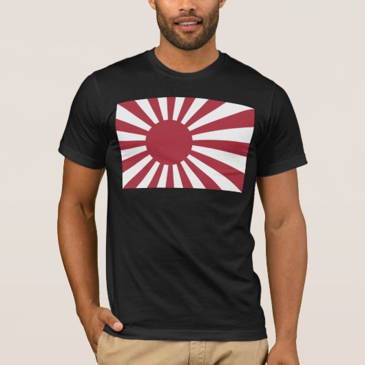 Japan Imperial Rising Sun vlag, Edo aan WW2 T-shirt (Voorkant)