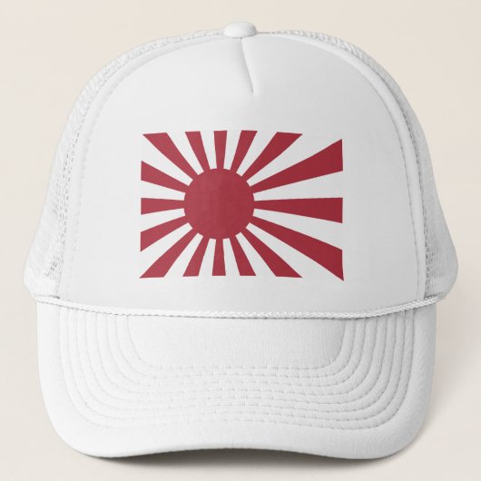 Japan Imperial Rising Sun vlag, Edo aan WW2 Trucker Pet (Voorkant)