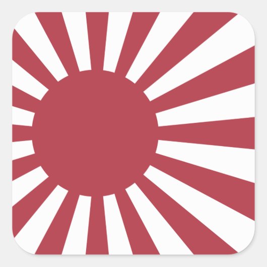 Japan Imperial Rising Sun vlag, Edo aan WW2 Vierkante Sticker (Voorkant)