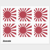 Japan Imperial Rising Sun vlag, Edo aan WW2 Vierkante Sticker (Vel)