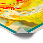 Japan in de herfst Vintage Reizen Poster (Hoek)