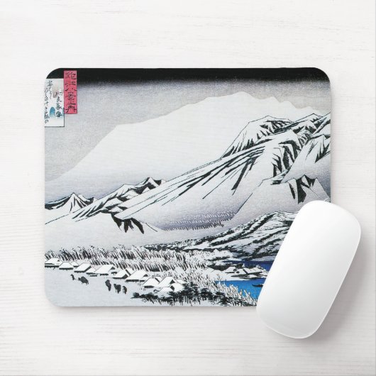 JAPAN IN DE SNEEUWE MOUSEPAD MUISMAT (Met muis)