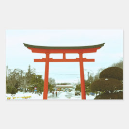 Japan in de winterse sticker