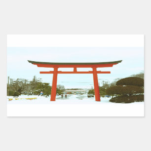 Japan in de winterse sticker