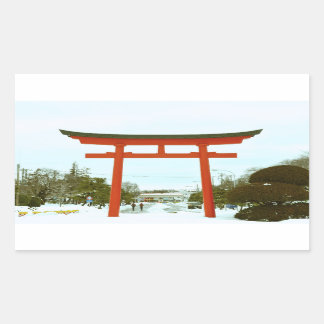 Japan in de winterse sticker