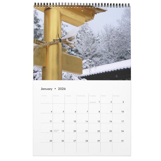 Japan in Gold Kalender (Jan 2026)