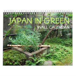 Japan in groene muur kalender