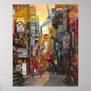 Japan in het verleden en heden. poster