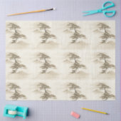 Japan Ink Landscape Minimal Misty Mountain Tissuepapier (Craft)