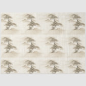 Japan Ink Landscape Minimal Misty Mountain Tissuepapier (Voorkant)