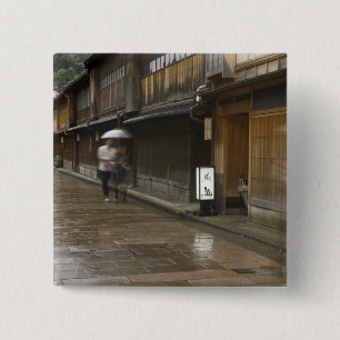 Japan, Ishikawa, Kanazawa, Higashi Chaya Vierkante Button 5,1 Cm