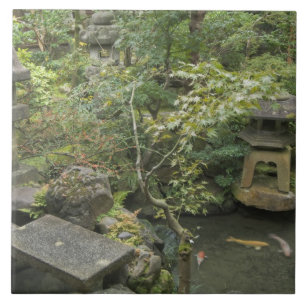 Japan, Ishikawa, Kanazawa, Nomura Samurai-huis Tegeltje