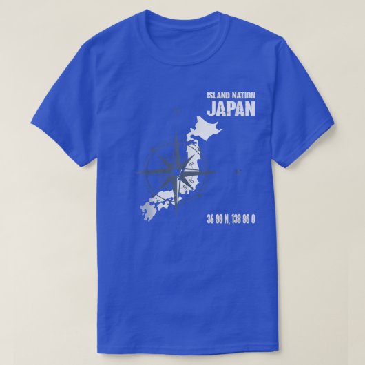 Japan Island State with Map and Compass T-shirt (Design voorkant)