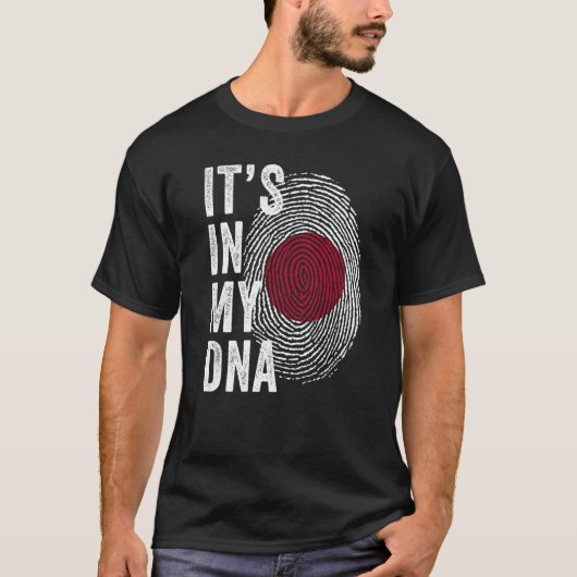 Japan It's In My DNA Cute Japanese Fingerprint Nip T-shirt (Voorkant)