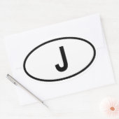 Japan "J" Ovale Sticker (Envelop)
