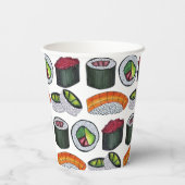 Japan Japans eten sushi maki broodjes restaurant Papieren Bekers (Achterkant)