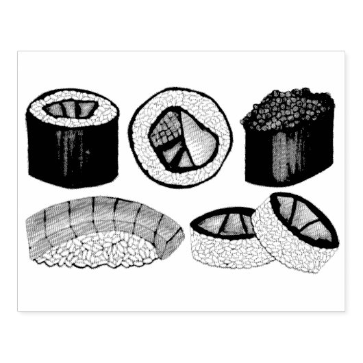 Japan Japans eten sushi maki broodjes restaurant Rubberstempel (Afrduk)