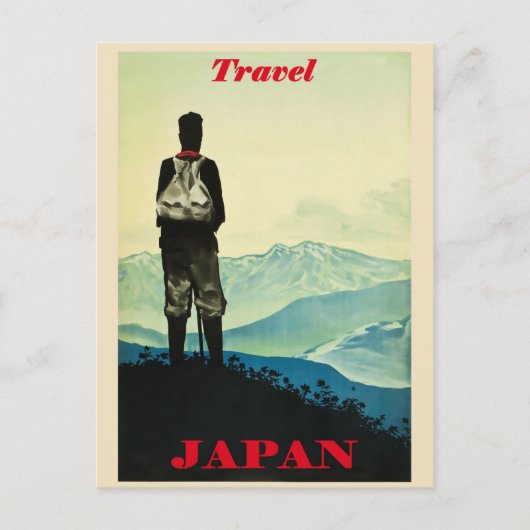 Japan Japans Poster voor reizen Briefkaart (Voorkant)