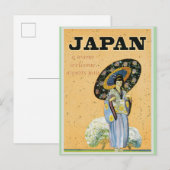 Japan Japans Poster voor reizen Briefkaart (Voorkant / Achterkant)
