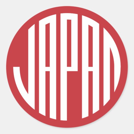 Japan - Japans rond ontwerp Ronde Sticker (Voorkant)