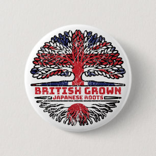 Japan Japanse Britse boom in Engeland Ronde Button 5,7 Cm