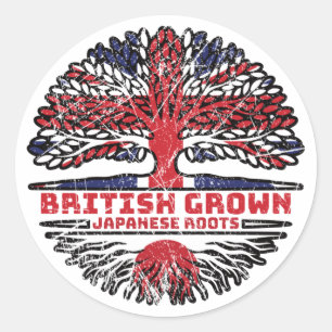 Japan Japanse Britse boom in Engeland Ronde Sticker