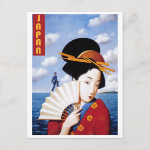 Japan, Japanse Geisha en de Officier Briefkaart
