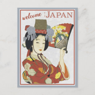 Japan Japanse Geisha Vintage Reizen Briefkaart