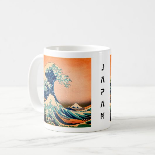 Japan - Japanse kunst (Great Wave of Kanagawa) Koffiemok (Voorkant links)