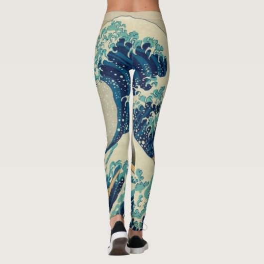 Japan - Japanse kunst (Great Wave of Kanagawa) Leggings (Achterkant)